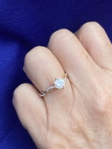 Anillo con diamantes de laboratorio 1.15 ct