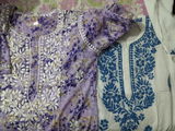 Shraddha Kapoor inspired Pure Cotton Chikankari Kurti - Blue Colour