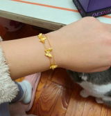 Gold Plated Silver Elegant Butterfly Bracelet