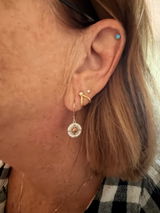 Sterling Silver Compass Crystal Earrings - OC525