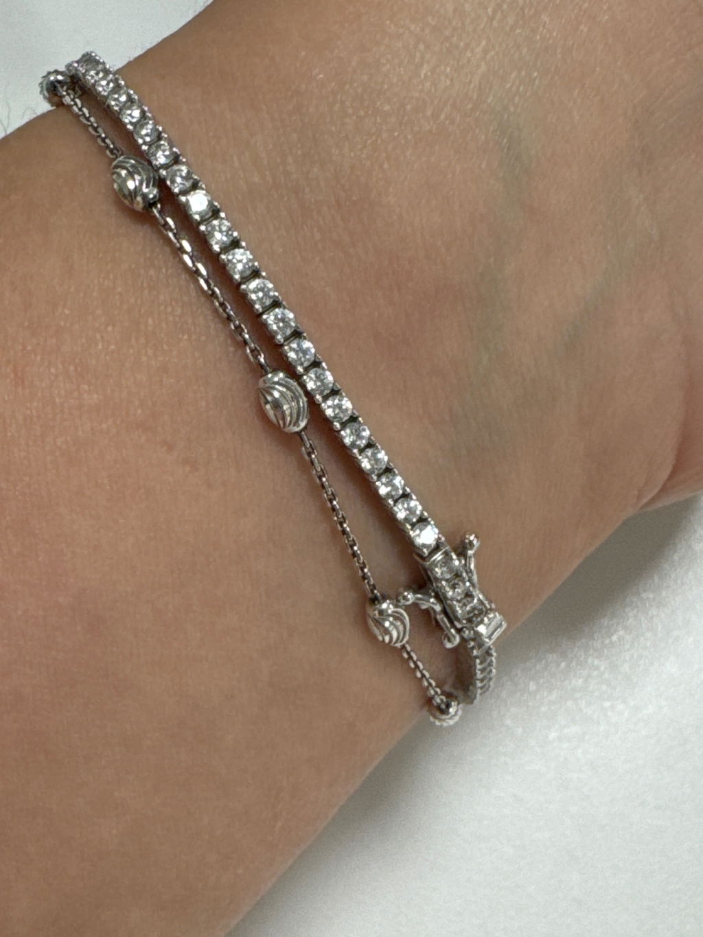 925 Sterling Silver Cubic Zirconia Tennis Bracelet