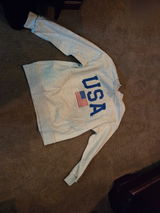 Grey Mock Neck Reversible USA/America Sweatshirt