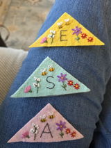 Personalized Floral Felt Corner Bookmarks Beginner Kit