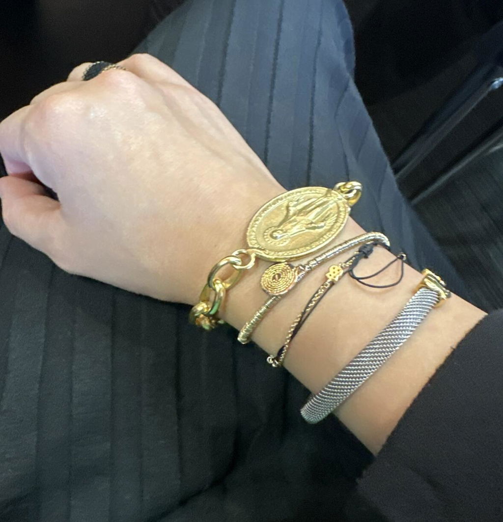 Pulsera Virgen bronce