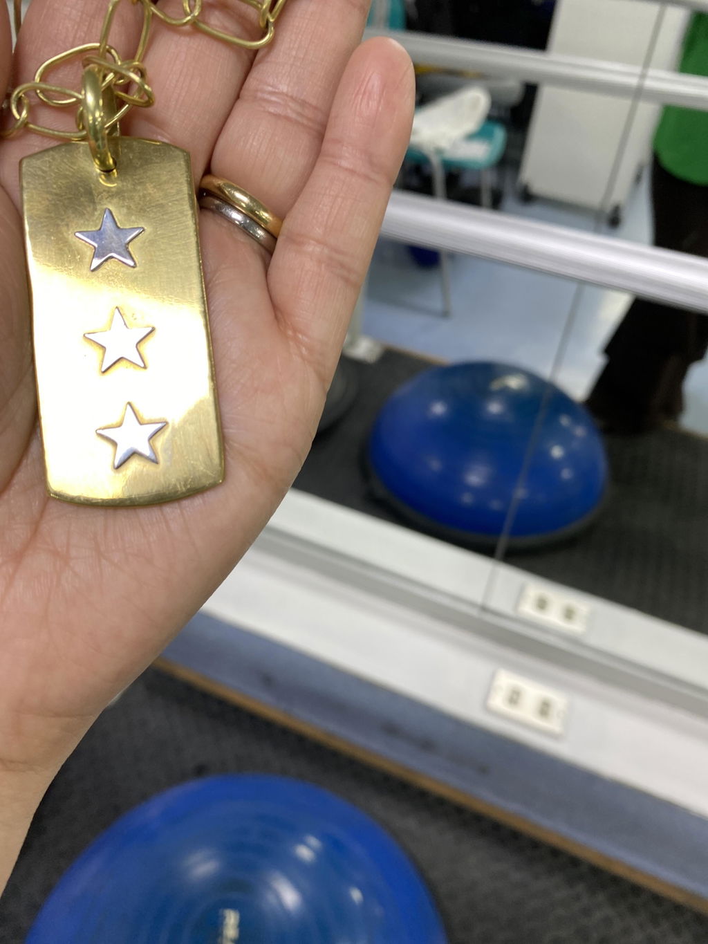 Placa triple estrella plata bronce