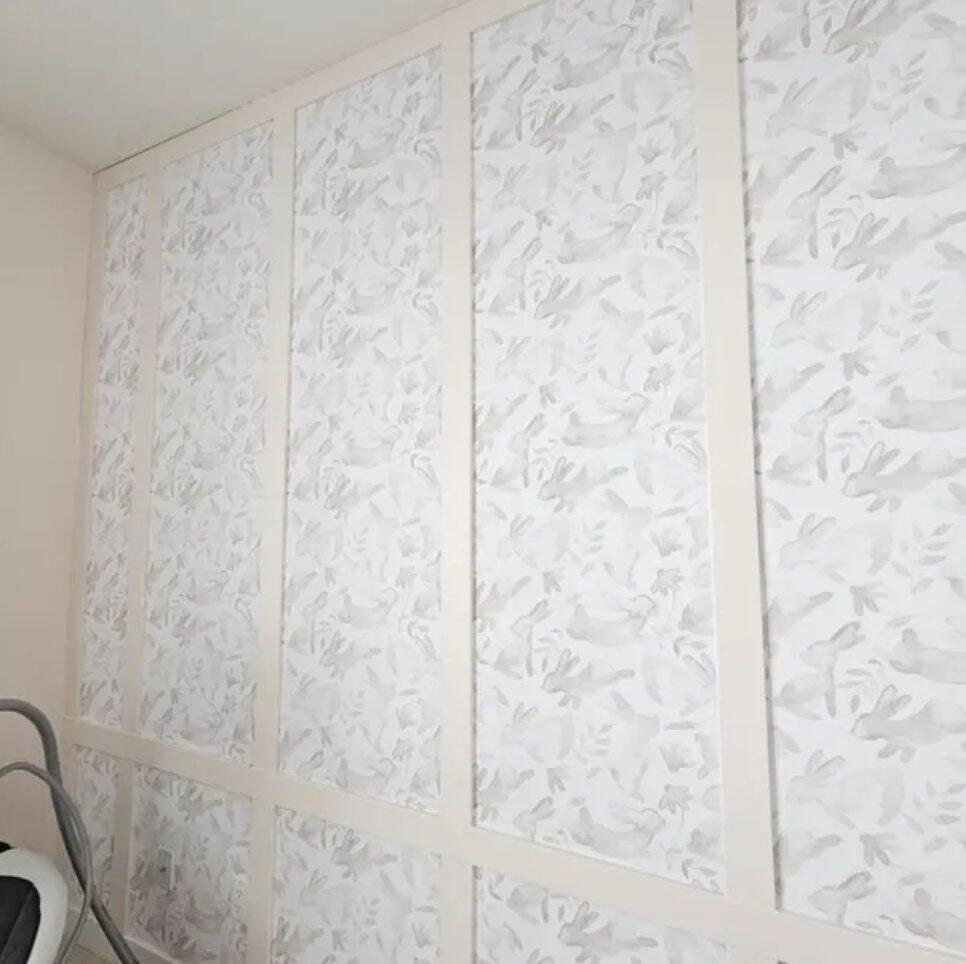 Beige Bunnies Nursery Wallpaper W167