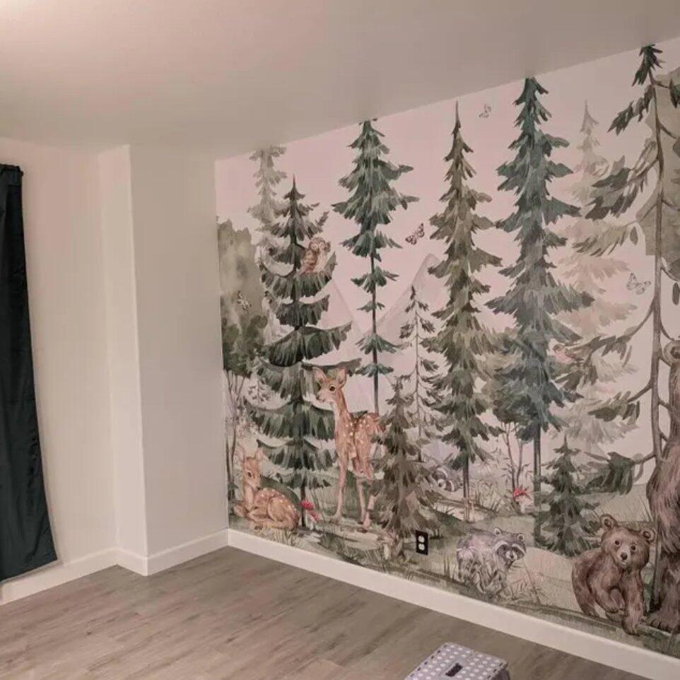 Wild Animals in Forest Wall Mural WM056