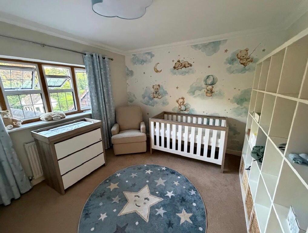 Blue Clouds and Bears Wall Mural SM011