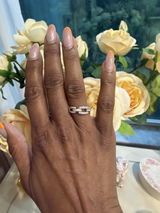 David Yurman - 7MM Yellow Gold Diamond Stax Chain Link Ring