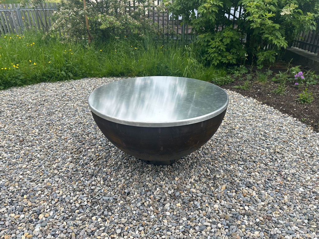 Fire bowl with grill ring small 80, stainless steel
