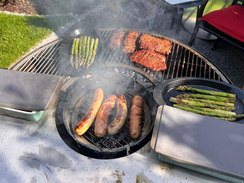 Fire bowl with grill ring small 80, stainless steel
