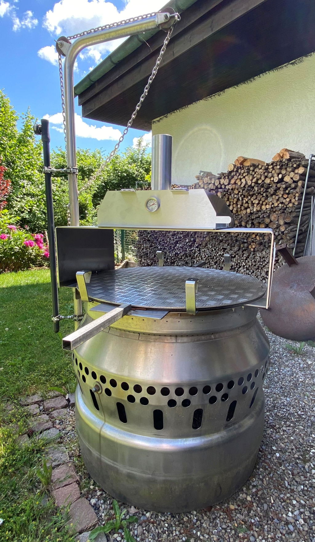 Forno per pizza per vasca antincendio, acciaio inox