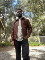 1930s Sports Leather Jacket Coffee – Crush on Retro