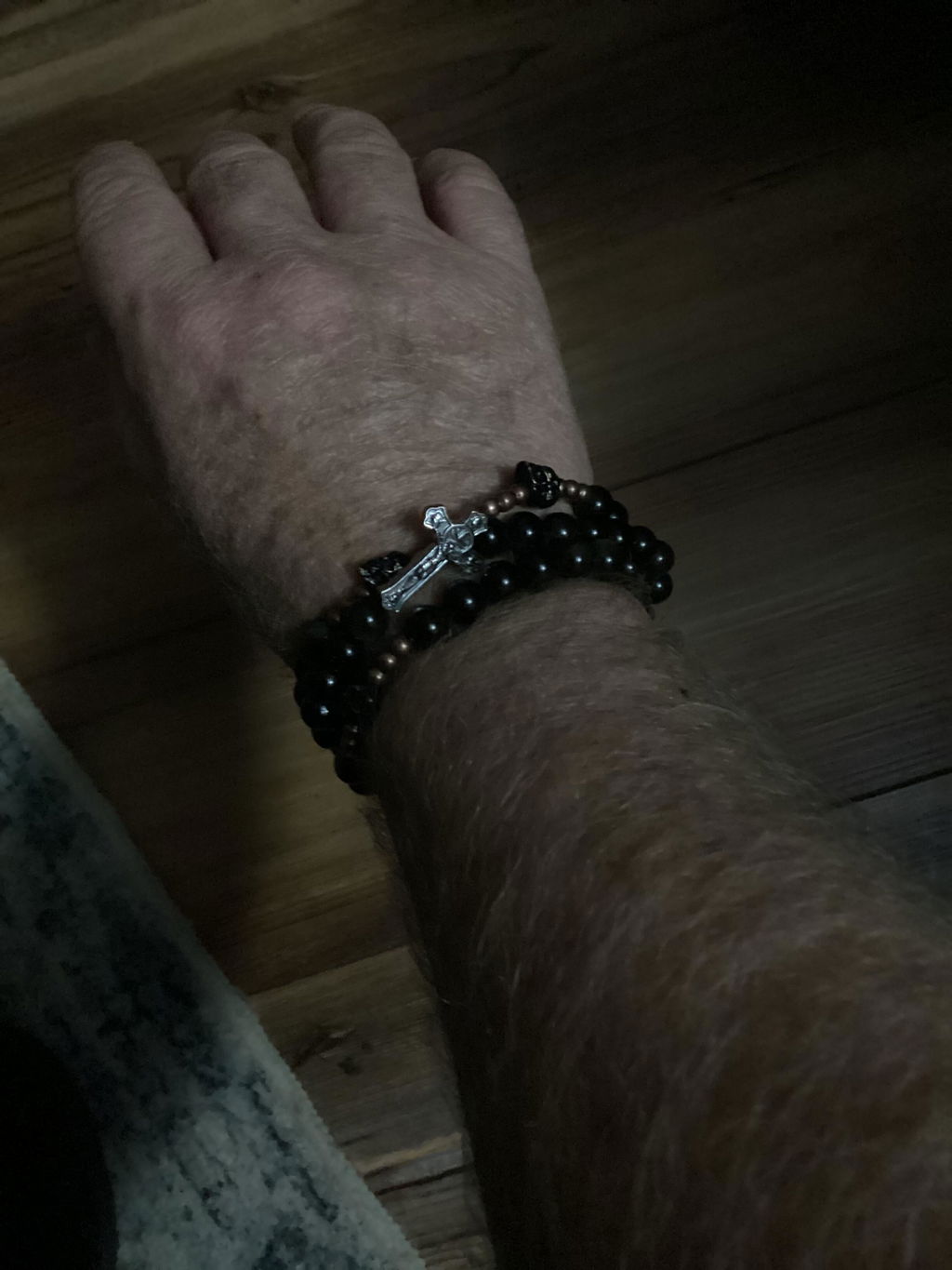 Memento Mori | Men's Triple Wrap Rosary Bracelet – Crux Invicta