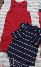 Baby Romper Set (Plaid)