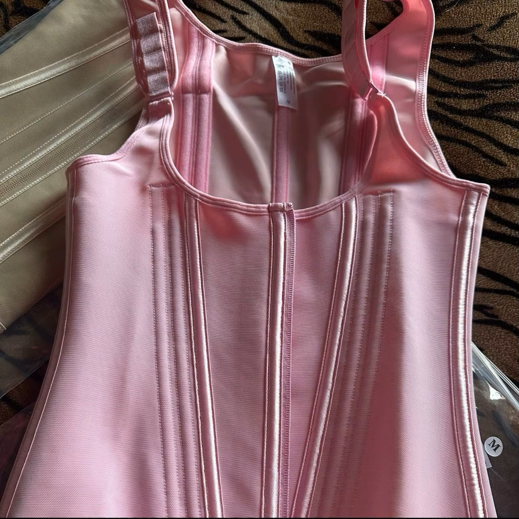 Entrenador de cintura para mujer, corsé, chaleco moldeador de cuerpo, recortador, camiseta sin mangas, faja deportiva con huesos de acero