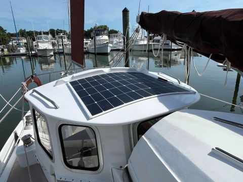 180 Watt Walkable Semi Rigid Solar Panel with Polycarbonate & J-Mount Brackets - Sunpower A+ Grade 24.4% Efficient Cells