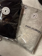 Hoodie-set met datum en initiaal
