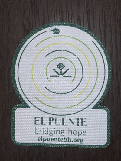 El Puente Bridging Hope's custom nonprofit stickers, from their review photo