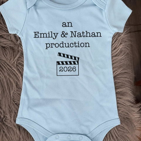 A Mom & Dad Production - Personalized Baby Onesie, Gift For Parents, Baby Onesie With Custom Parents’ Name