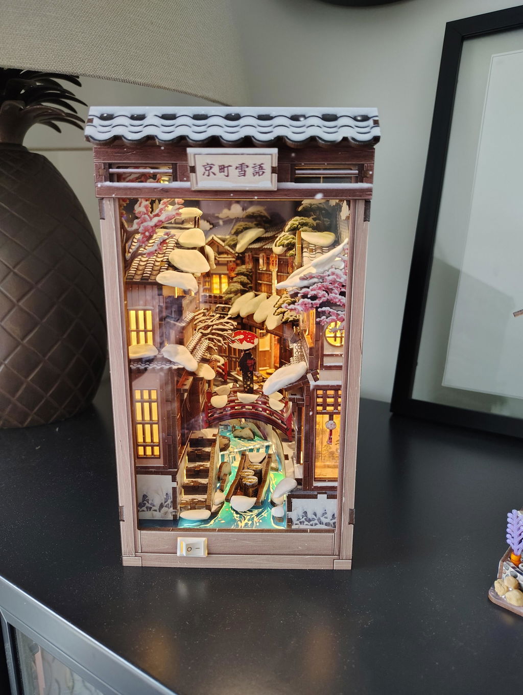 CUTEBEE DIY Book Nook Kit | Kyoto Snow Whisper