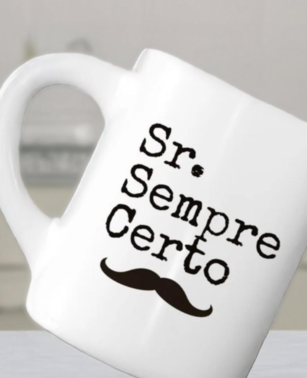 Chávena de Café Sr Sempre Certo e Sra Dona da Razão | Namorados