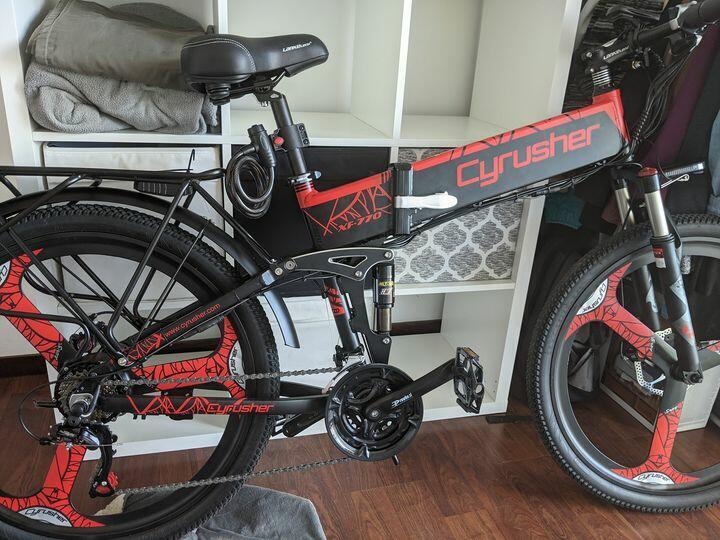XF770 Folding Electric Bicycle 48V 12.8Ah 21 Speed 26