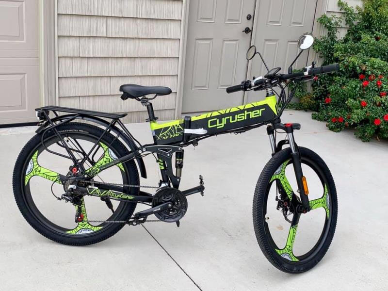 Cyrusher XF770 electric mountain bike, ebike, folding electric