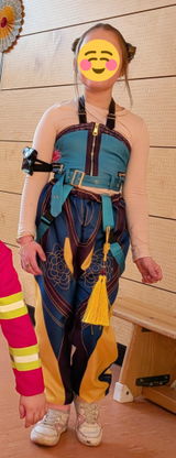 Kinder Mädchen Zoey Waffe cosplay Kostüm Darts Halloween Karneval Party Anzug