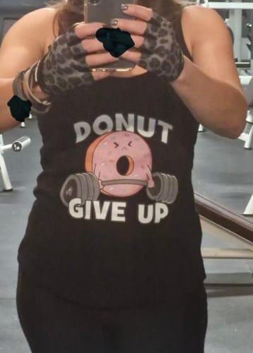 DONUT GIVE UP DAMEN TANK TOP