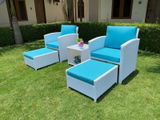 Outdoor 5 Piece Patio Wicker All Weather Sectional Furniture Set