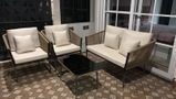 Outdoor 4 Seater Rope Sofa Set