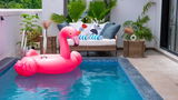 Outdoor Patio Rope Daybed With Center and Side Tables