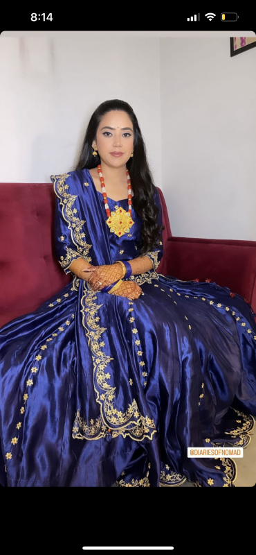 Alta Red Mulberry Silk Skirt Blouse & Dupatta Set