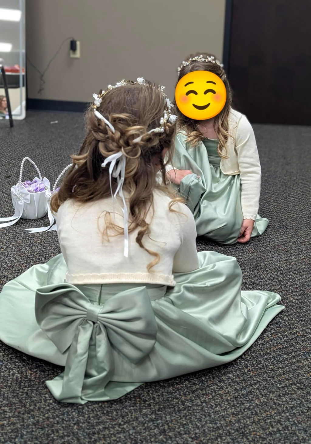 Dideyttawl Satin Flower Girl Dresses with Bow Elegant Communion Dress for Girls TB011