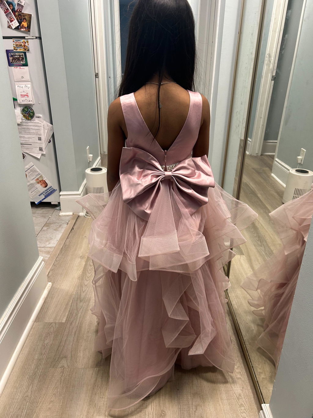Dideyttawl Black Pageant Dress | Sleeveless Rhinestone Belt Layered Tulle Princess Gown