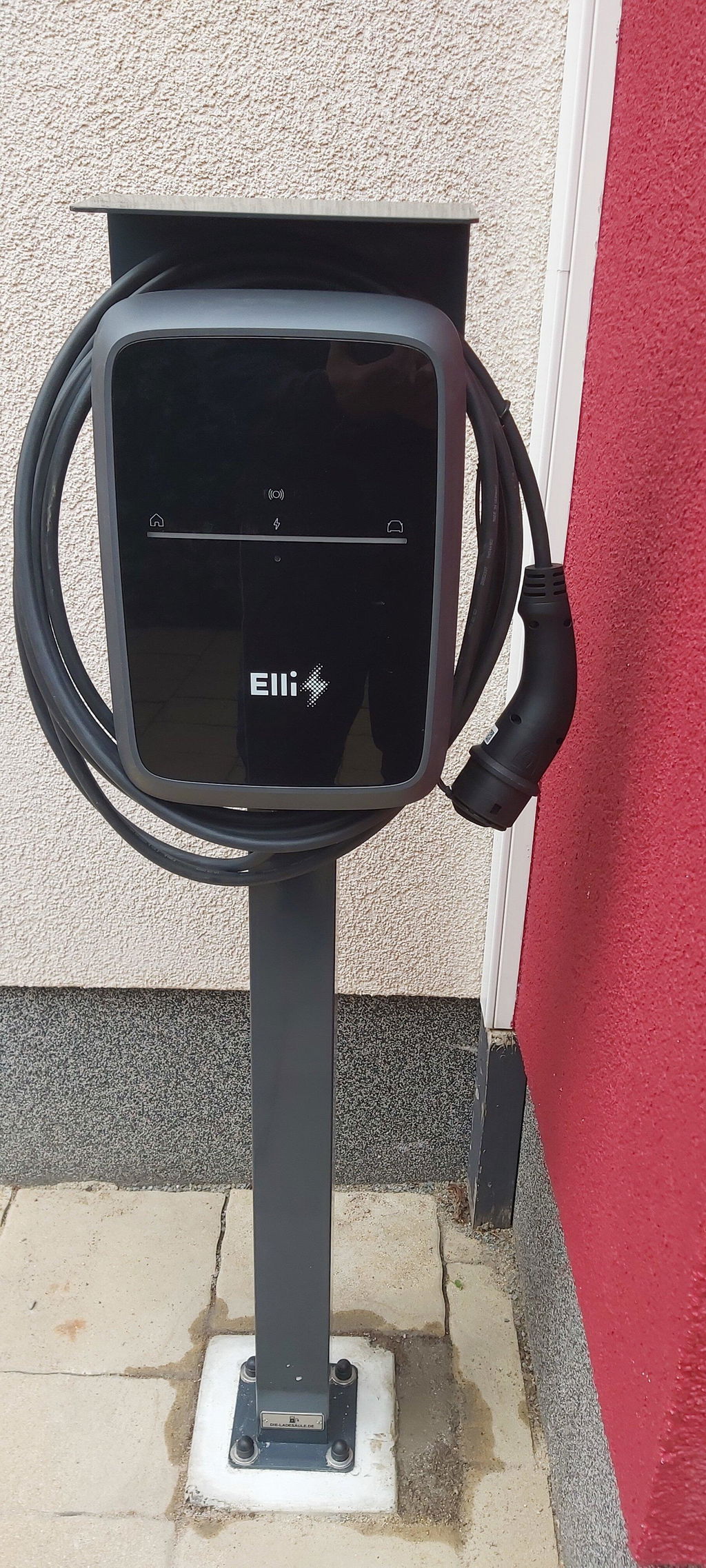Ladesäule passend für Elli Charger 2 / Pro 2 /  Audi, Skoda, VW, Seat, Cupra Wallbox  mit Dach | Ständer | Standfuß | Stele