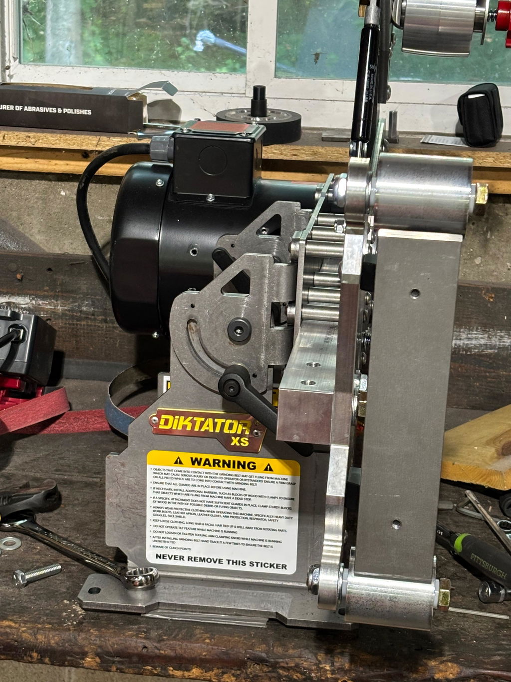 7 in. 2x72 Belt Grinder Drive Wheel Crowned | Diktator Grinders