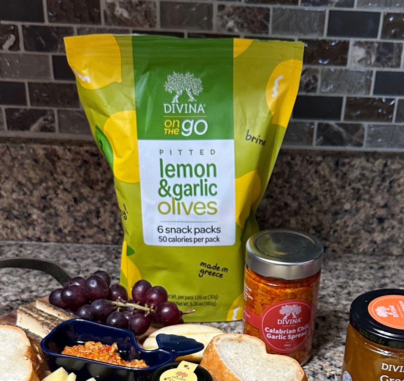 On the Go Pitted Lemon & Garlic Olives (6 Pack)