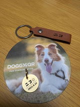真鍮キーホルダー | QRコード付き犬用迷子札 | アプリ連携