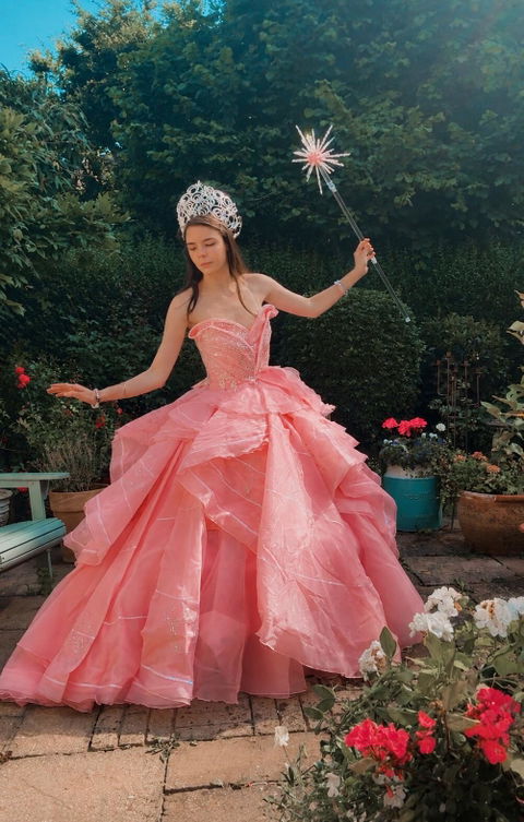 【Ready For Ship】【Size S-3XL】DokiDoki Movie Cosplay Costume Pink Bubble Dress