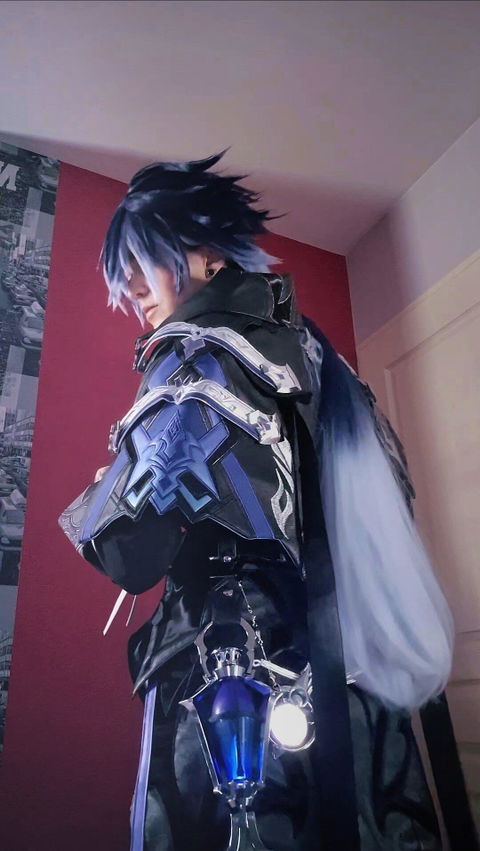 【Ready For Ship】【Size S-3XL】DokiDoki-SR Game Genshin Impact Cosplay Flins Costume / Light Prop Song of the Welkin Moon Kyryll Chudomirovich Flins Nod-Krai