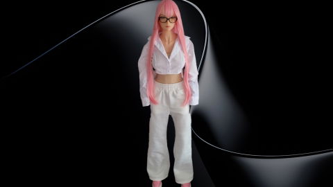 【Ready For Ship】DokiDoki Game Prooject Sekaai Colorful Staage!  Cosplay Wig Long Straight Pink Hair