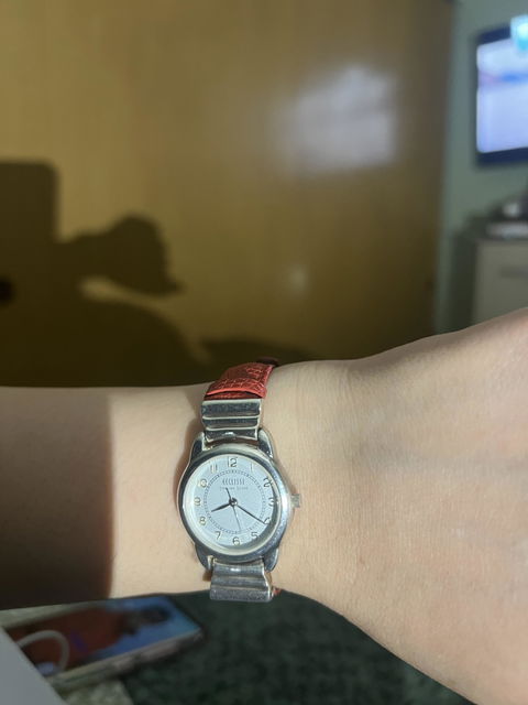 Reloj Ecclissi Mujer Plata 925 Madreperla Rojo Hebilla Plata Pieza Única