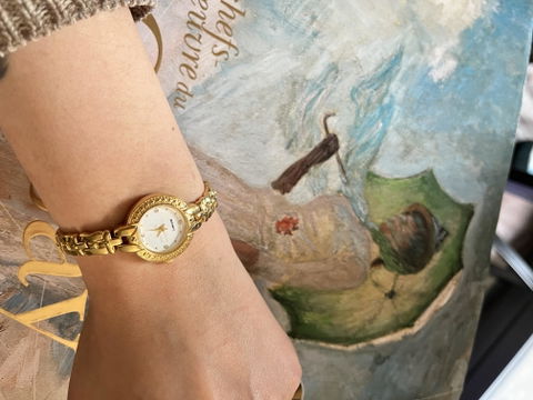 Reloj Joya Spirit Mujer Swiss Made Dorado 90´s Guilloché Radial