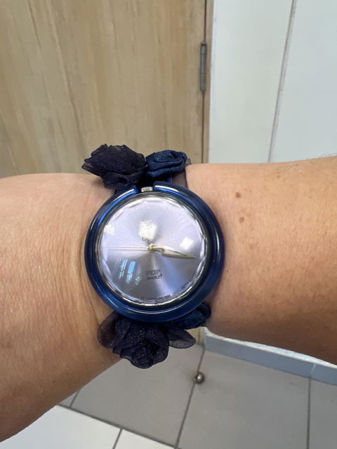 Reloj Swatch Pop King Blue Mujer Año 1998 Correa Floral Raro