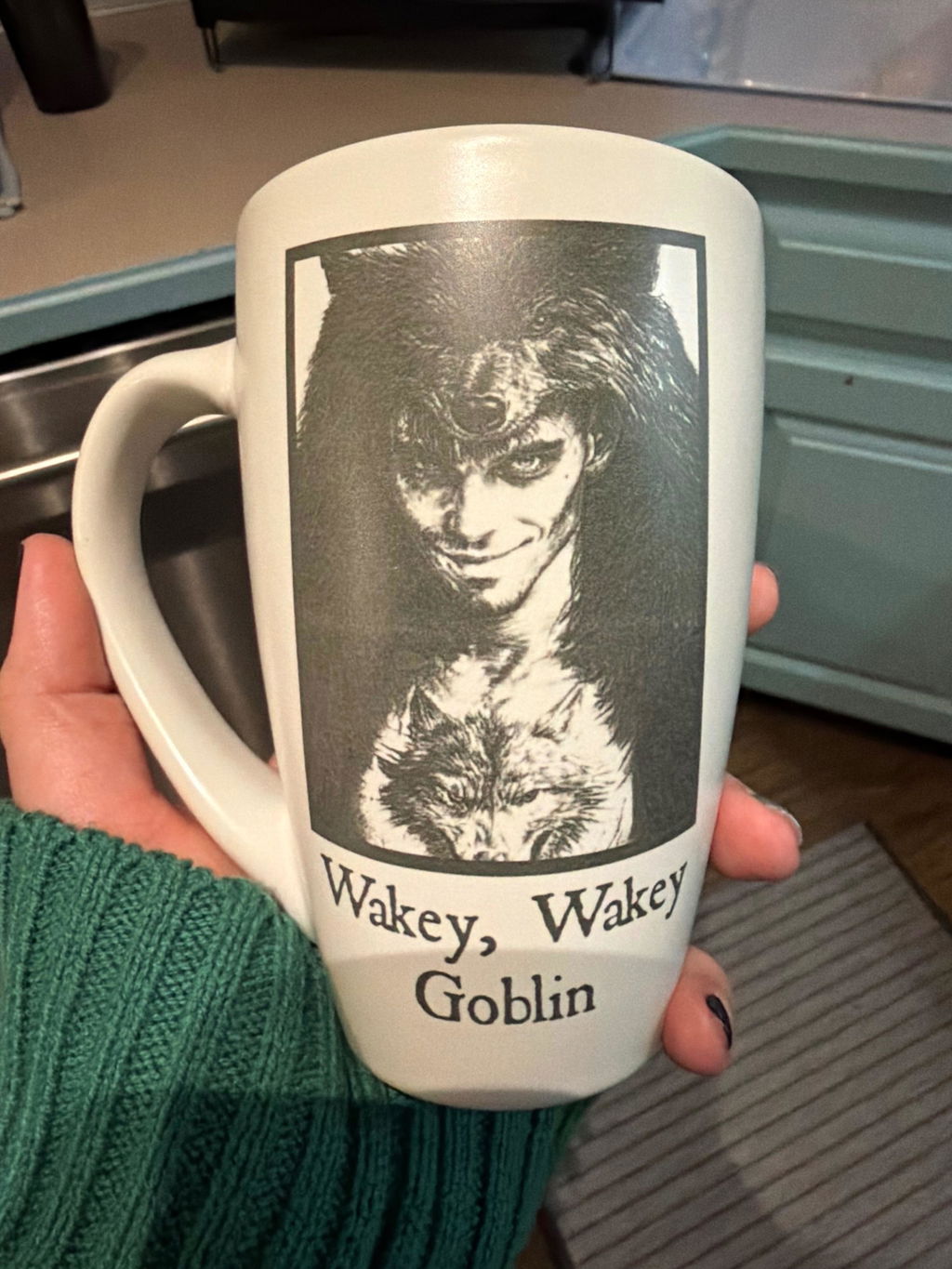 Wakey Wakey, Goblin (Red Murphy Art Collab) Mug Preorder