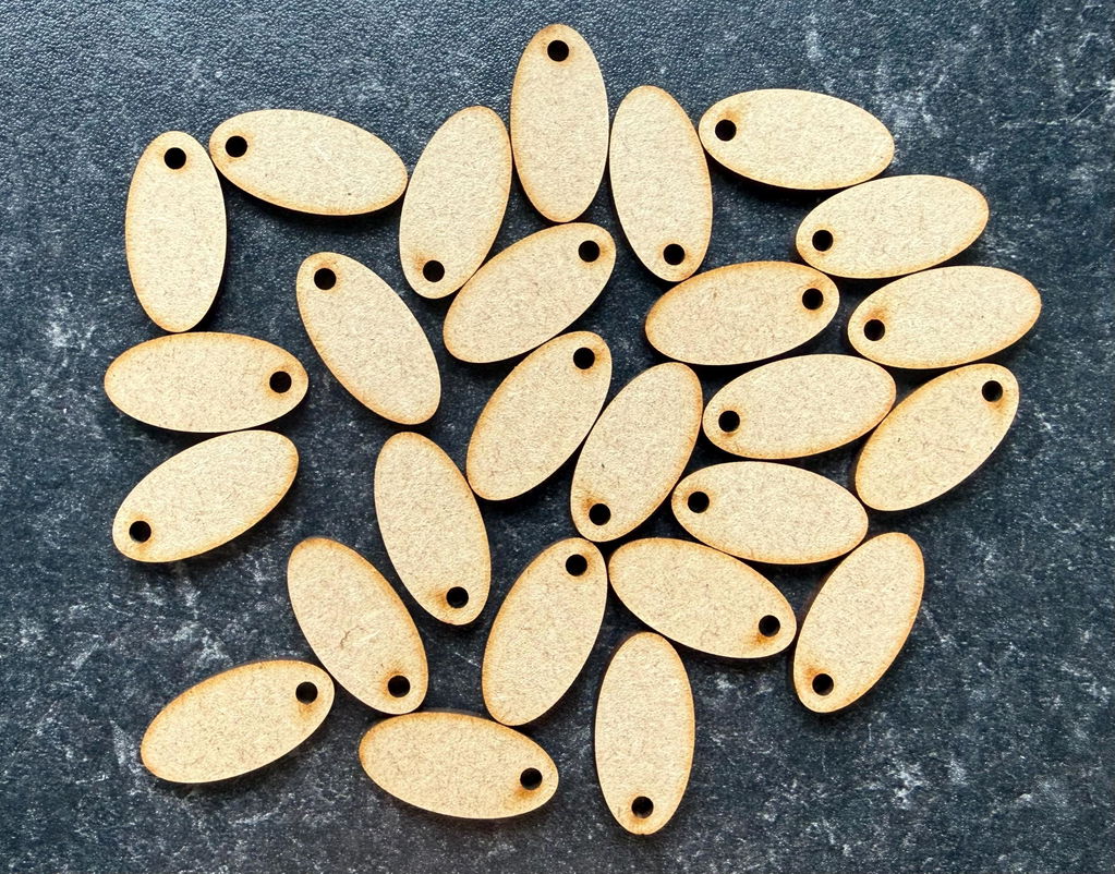 MDF Oval 3mm Hole
