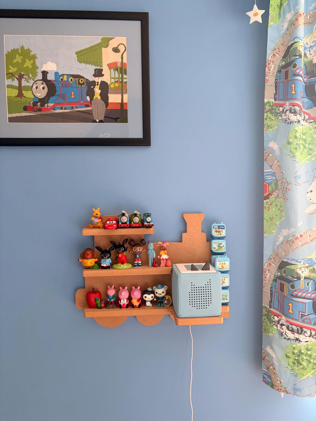 Train Shaped Tonie Shelf, Suitable for Toniebox & Tonie Storage