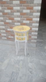 Serene Daisy Round Wooden Table